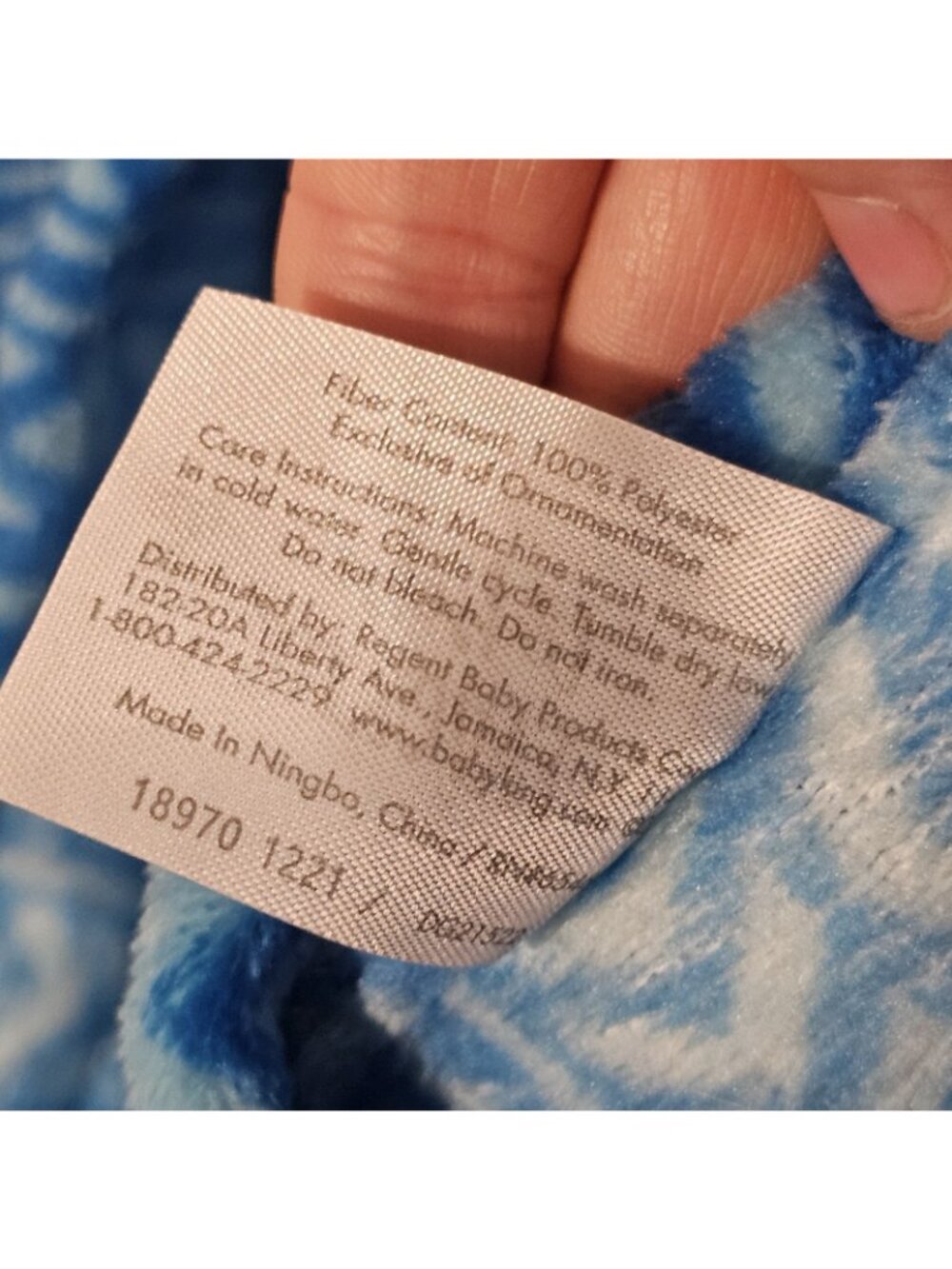 Le Bebe Favorite Red Tractor Truck Blue Zigzag Stripe Baby Blanket Fleece - Picture 7 of 7